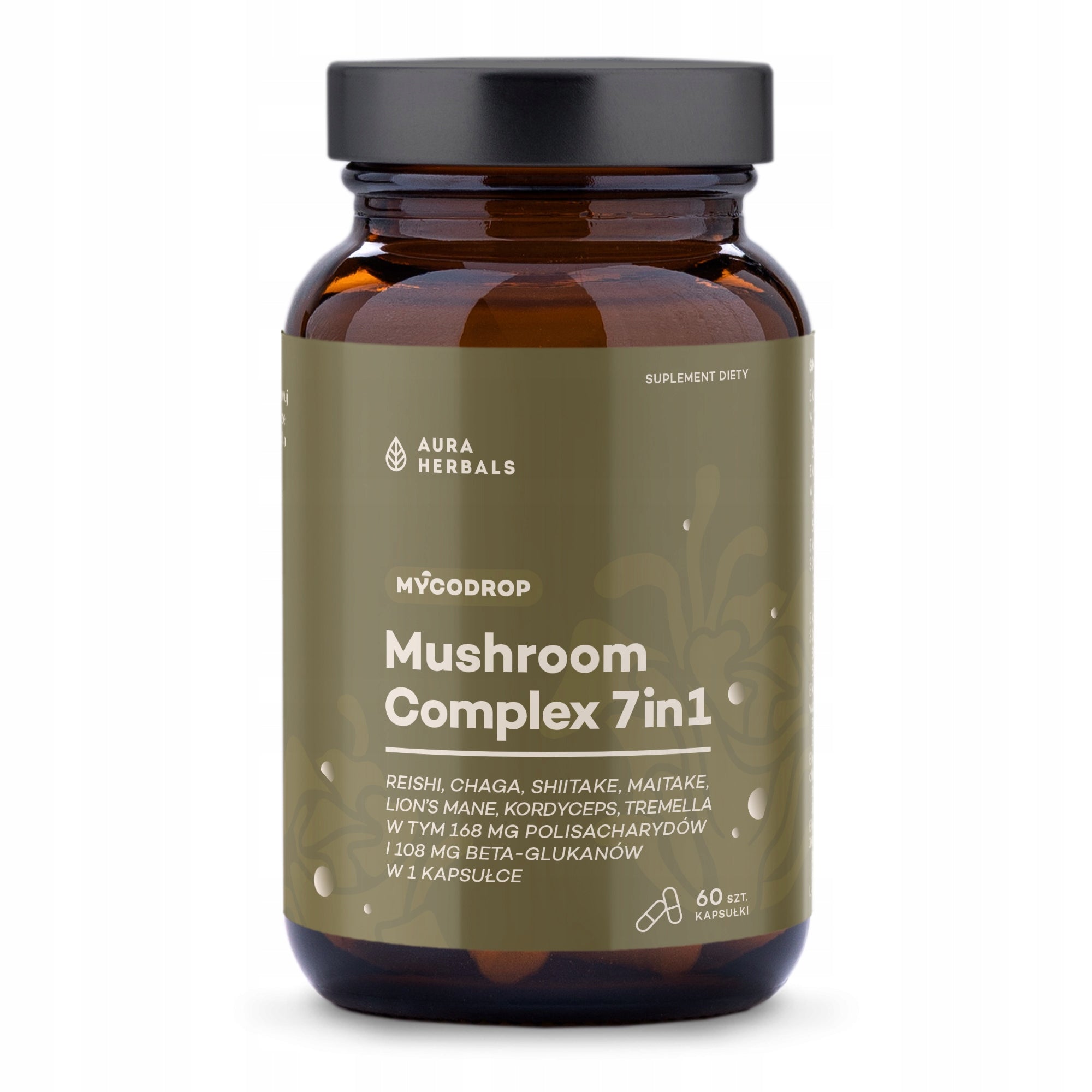 Aura Herbals Mushroom Complex 7 in 1 Mycodrop 60 Capsules