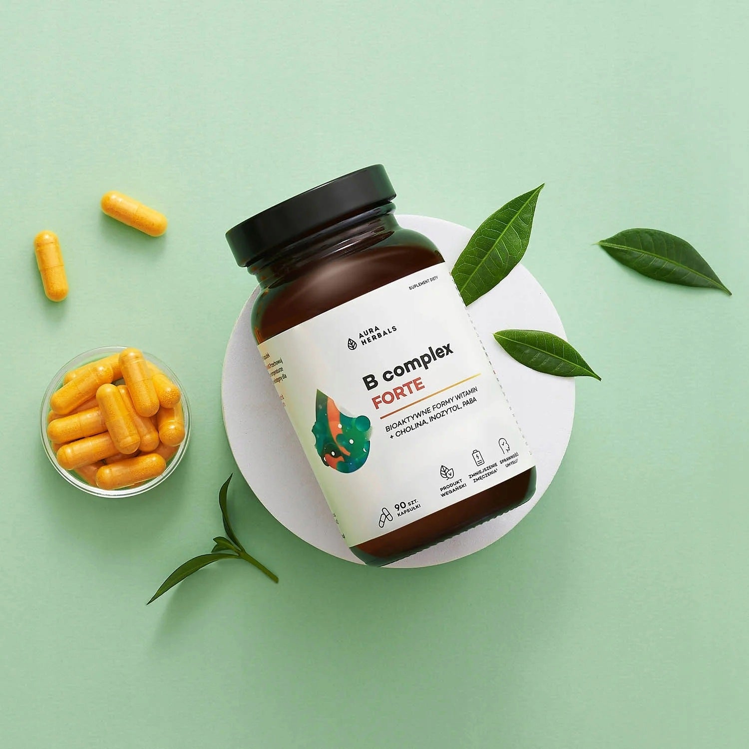 Aura Herbals VITAMIN B COMPLEX FORTE Nervous system memory 90 kaps. Name Witamina B Complex