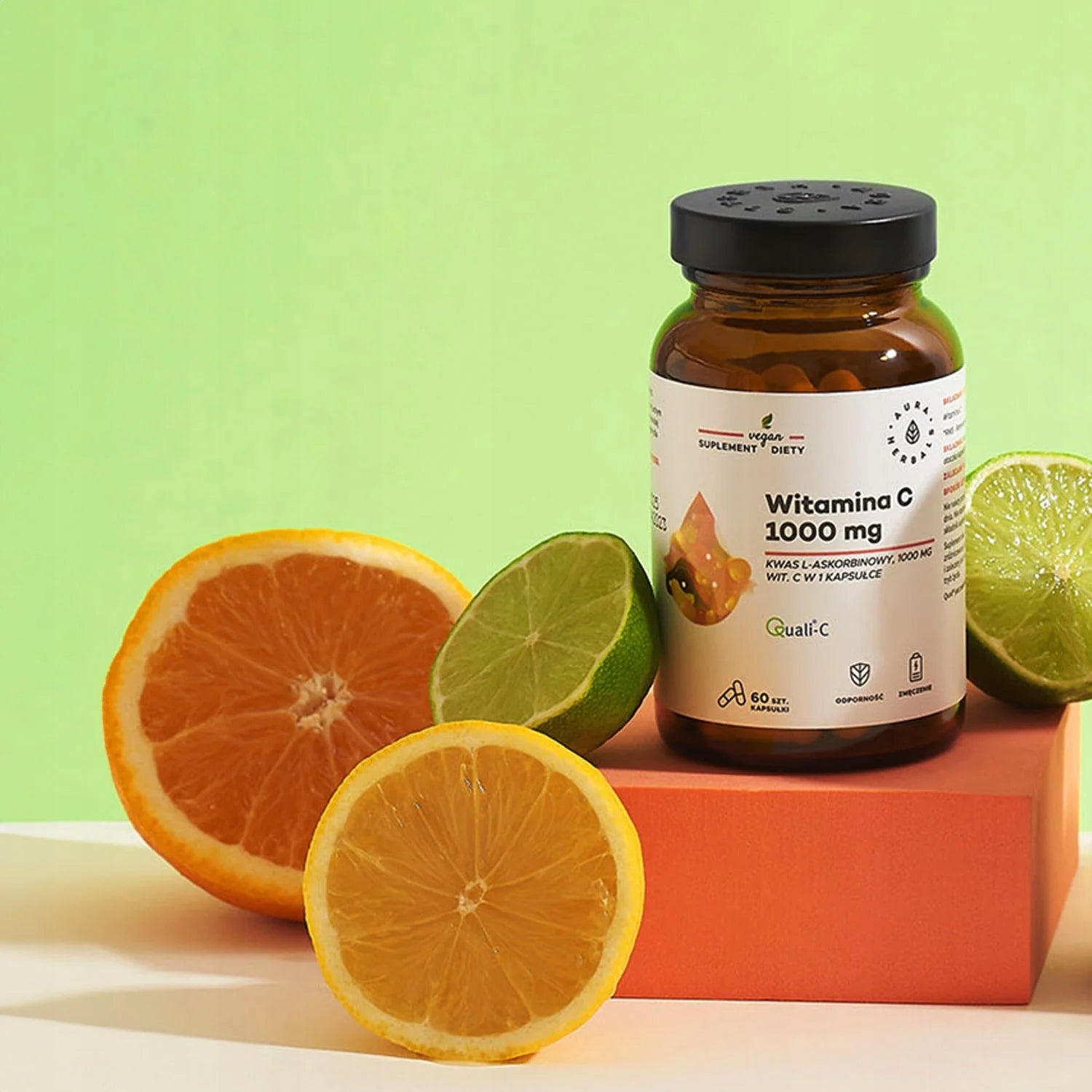 Aura Herbals Vitamin C 1000mg x 60 caps. L-ASCORBIC ACID IMMUNITY Manufacturer code 5902479613017
