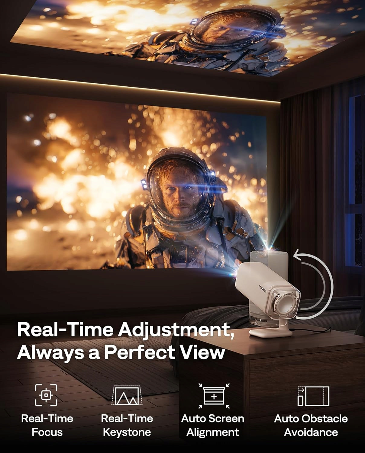 Aurzen BOOM Air SMART ROTATING PROJECTOR Google TV 4K Dolby Audio Manufacturer code B0F8BN226N