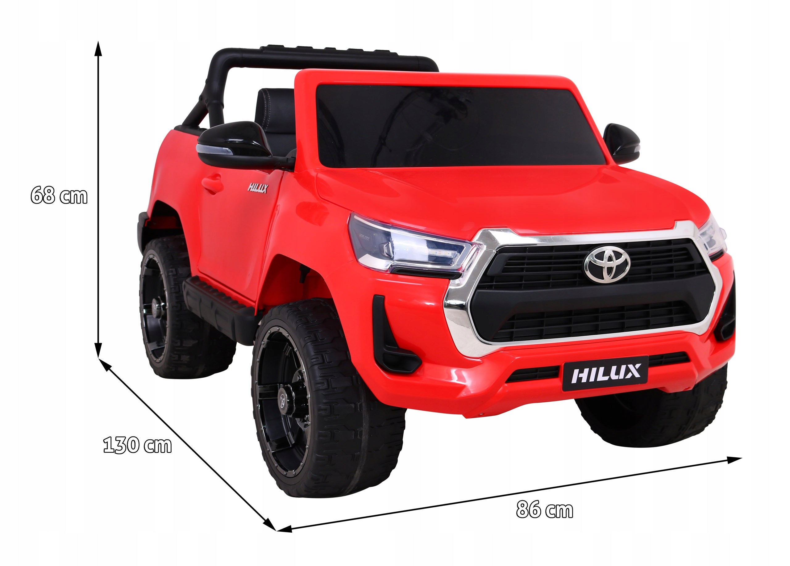 Einsitziges Kinder-Elektroauto Toyota Hilux, rot 