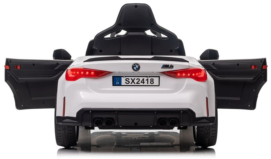 Auto Battery BMW M4 2X45 WATT Rechargeable 12V Leather Pilot White Brand LEAN Toys