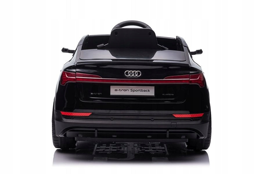 Auto Battery Operated Audi E-Tron Soft EVA Wheels Leather Pilot Black Maximum load 25 kg