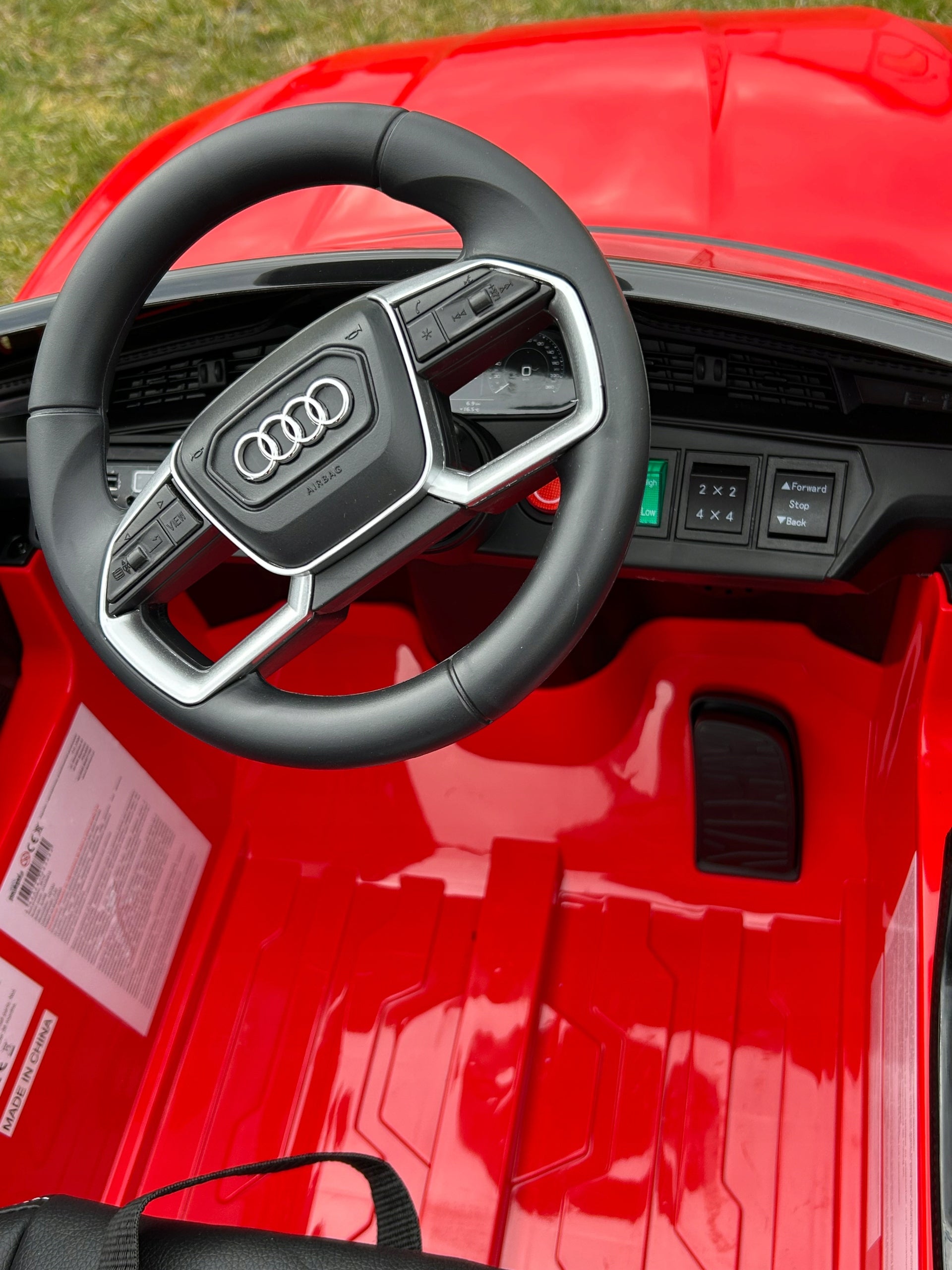 Auto Battery Operated Audi e-tron 4x4 180 Watt Leather Wheels EVA Red Kid's age 3＋ years