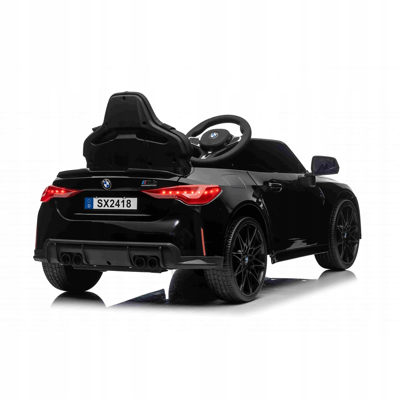 Auto Battery Operated BMW M4 2X45 WATT Battery 12V 7Ah Leather Pilot Black Color black
