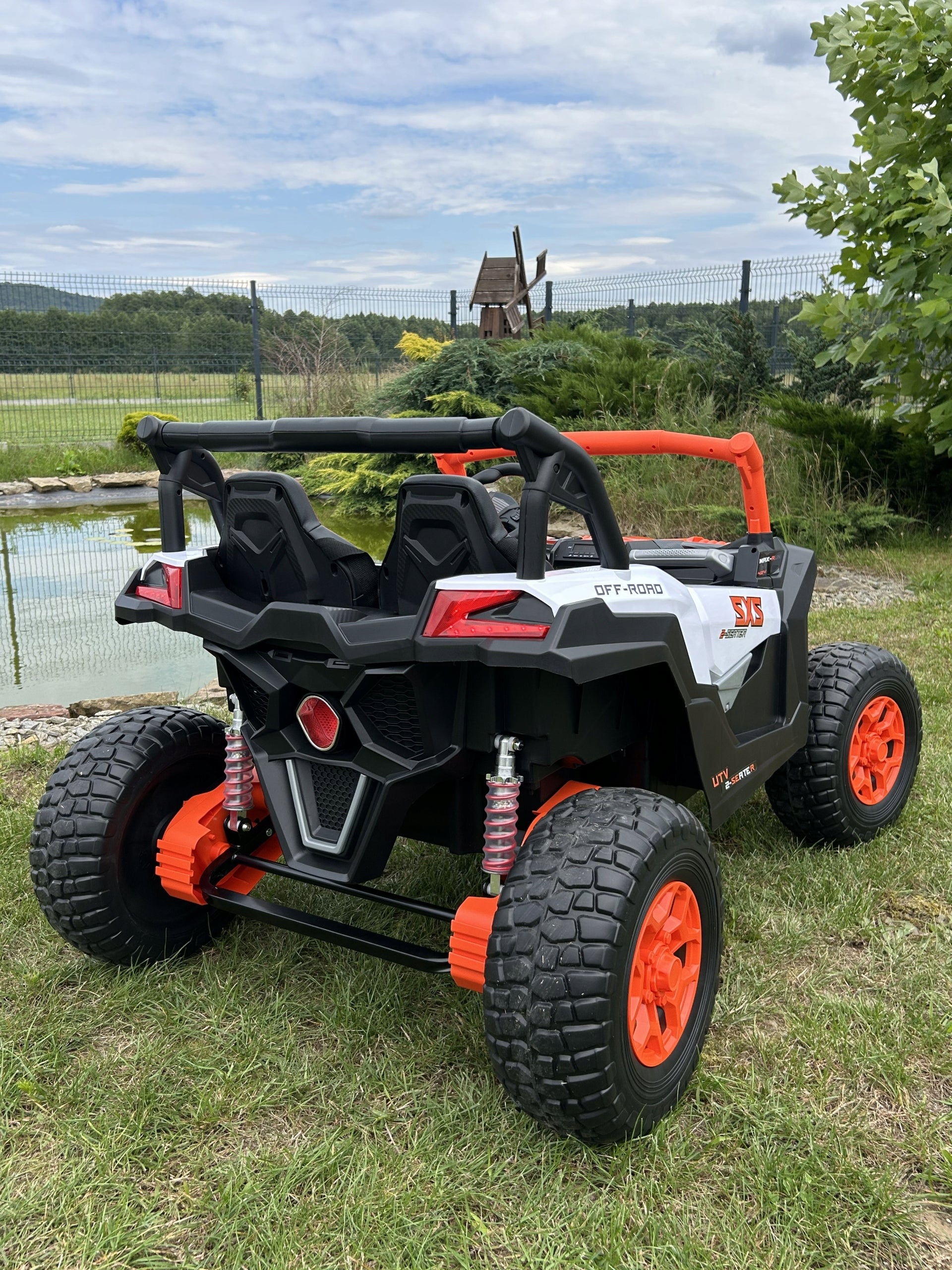 Auto Battery Operated Quad Buggy UTV X3 Off-Road 4 x 200W 24V Orange Color orange