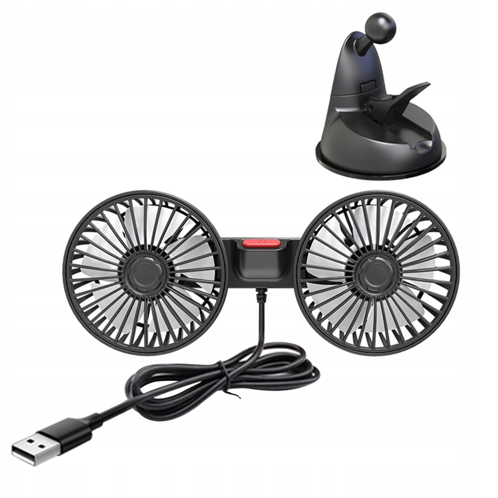 Auto Cooling Fan, Auto Cooler Air Suction Cup Base, Low Noise ,Strong Wind Dominant color multicolor