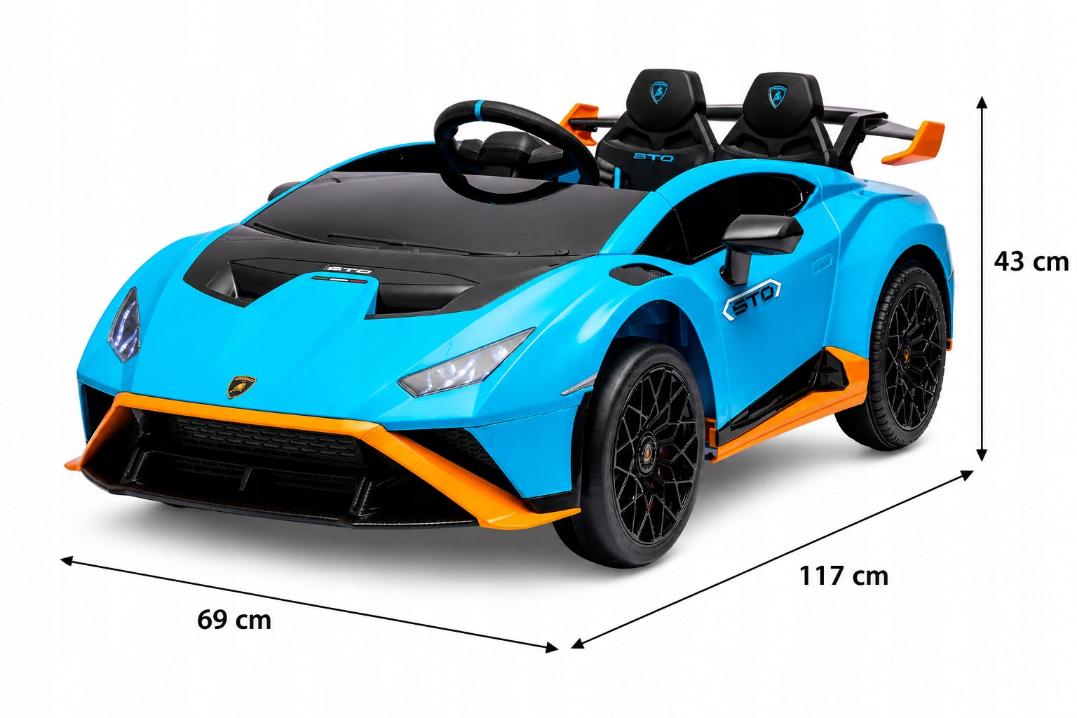 Auto Drift 360° battery pack for kids + remote control | Rotation effect | LED Color blue gray green