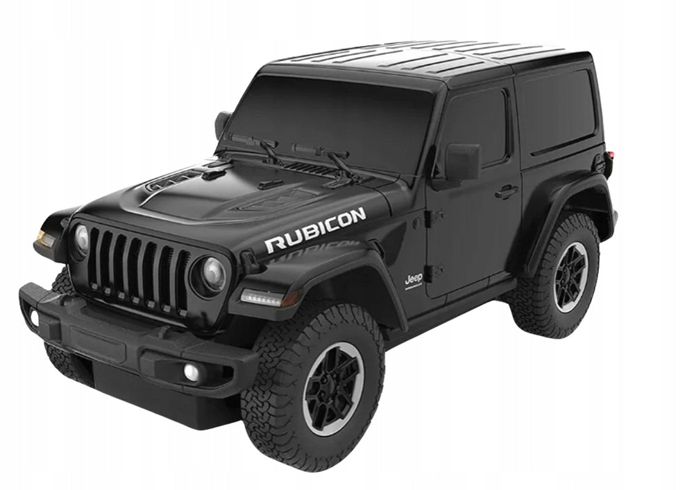 Auto JEEP Wrangler JL Rubicon Remote Controlled RC Rastar Black 1:24 Brand Rastar