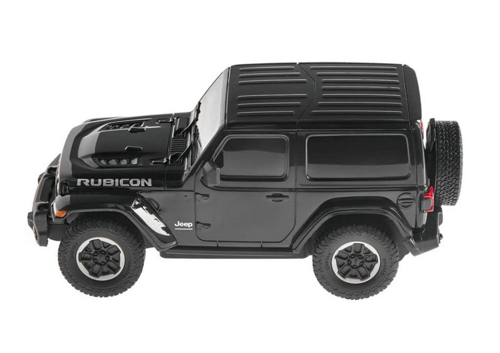 Auto JEEP Wrangler JL Rubicon Remote Controlled RC Rastar Black 1:24 Material plastic