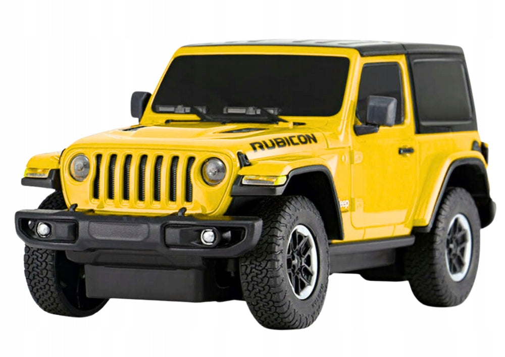 Auto JEEP Wrangler JL Rubicon Remote Controlled RC Rastar Yellow 1:24 Brand Rastar