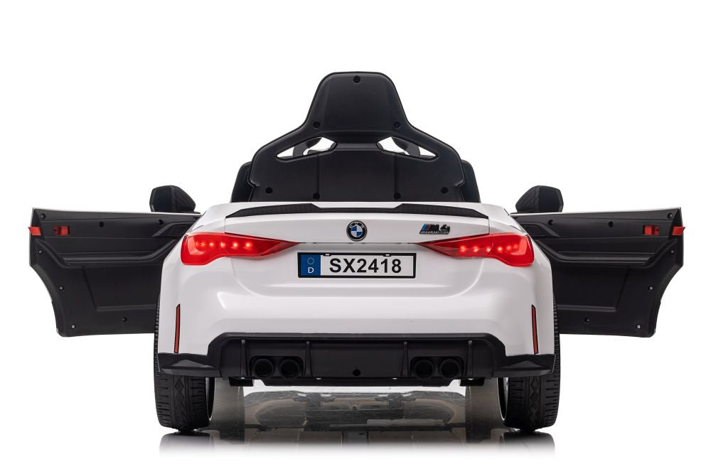Einsitziges Kinder-Elektroauto Lean Cars BMW M4, weiß 