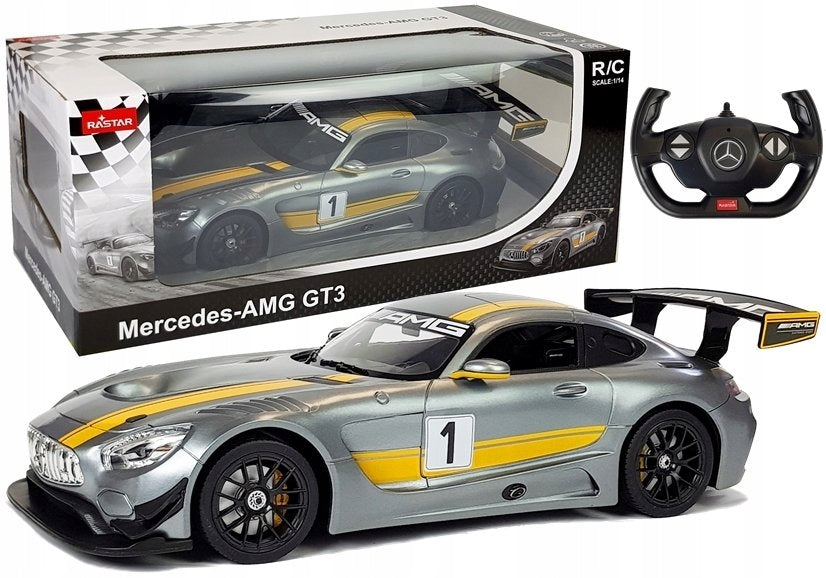 Auto R/ C Mercedes AMG GT3 Rastar 1:14 Grey for saw Rastar