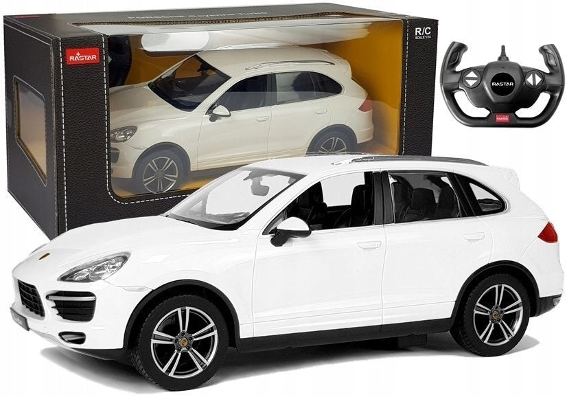 Auto R/ C Porsche Cayenne Rastar 1:14 white Lean Toys