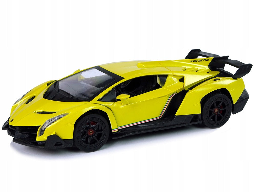 Auto Remote Controlled Lamborghini Veneno Yellow 2,4 G Remote Control Steering Wheel Sound Brand LEAN Toys