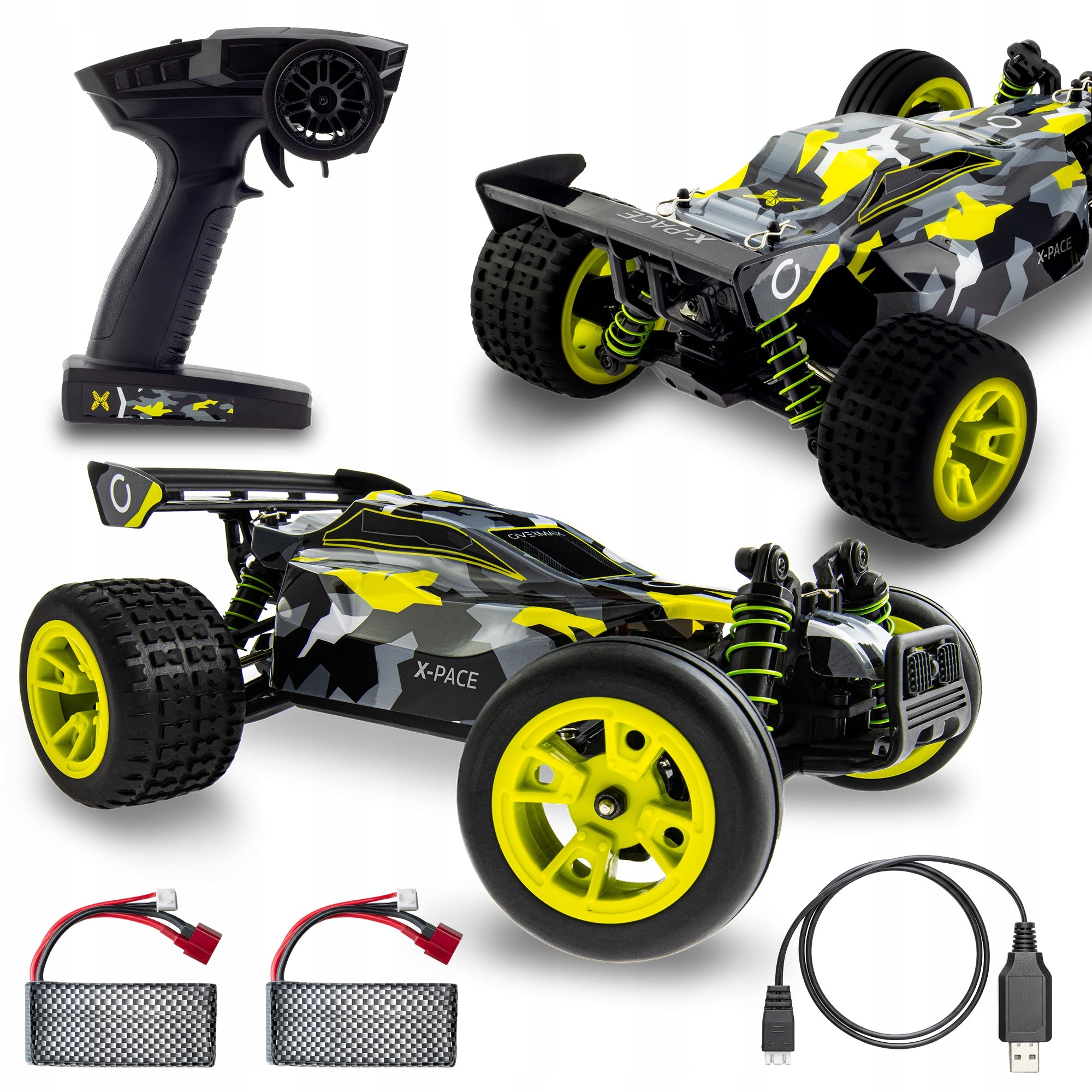 Auto Remote Controlled RC 1:18 LARGE OFF-ROAD 4x4 30 min 2 BATTERIES 850mAh