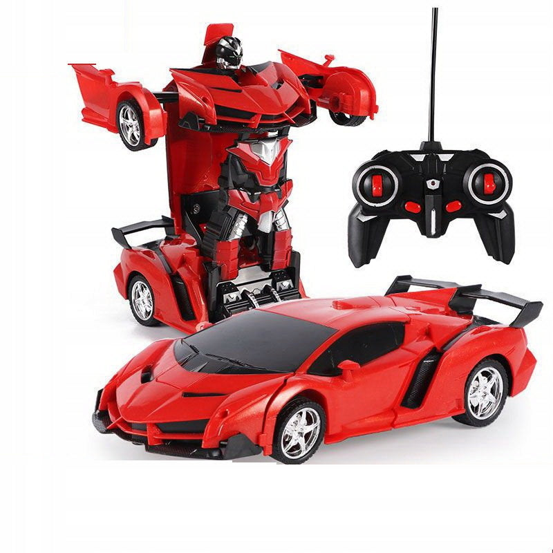 Auto Robot 2in1 Remote Control R/C Light Sound Drift Red