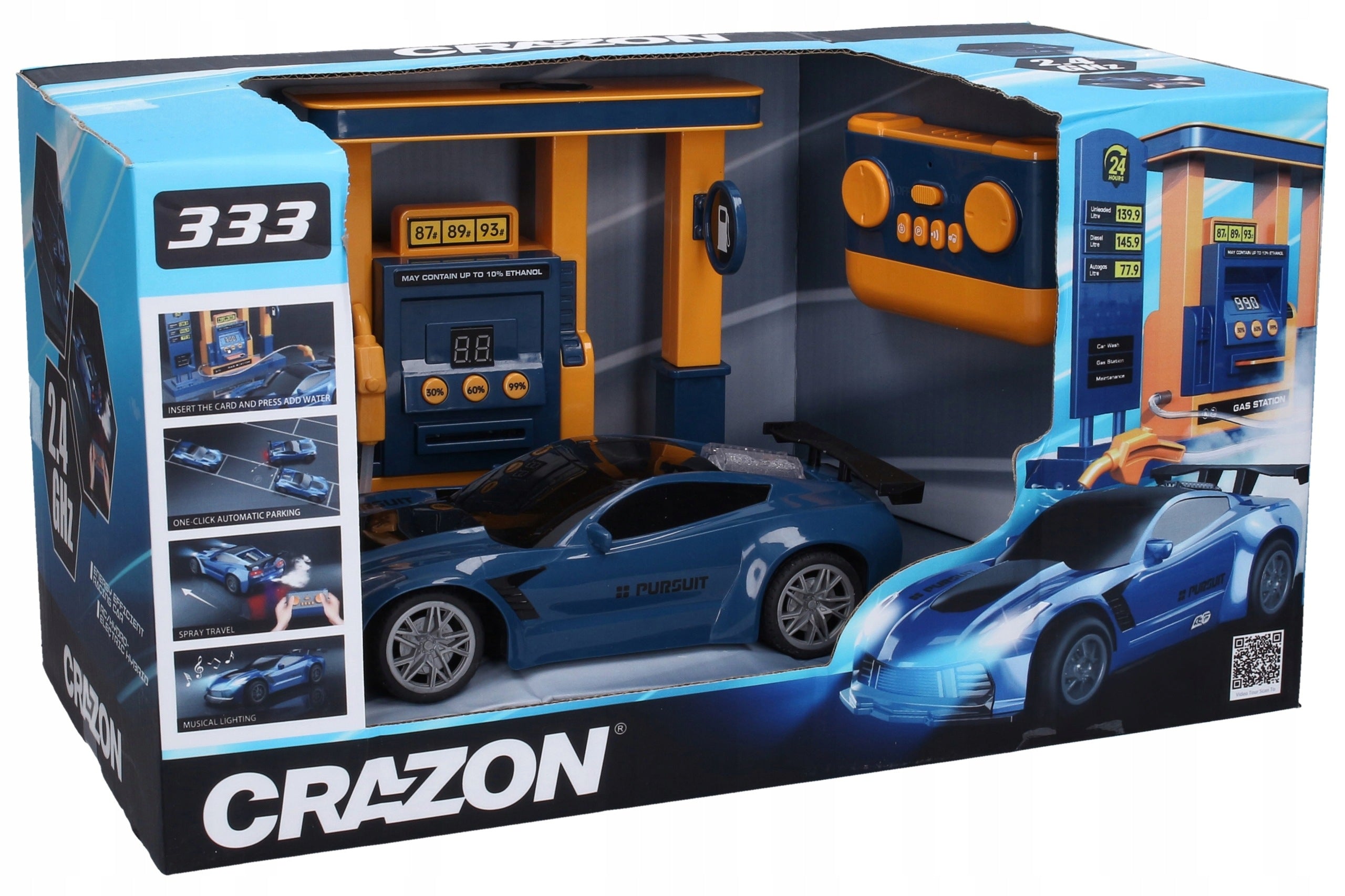 Auto dýmící s čerpací stanicí RC na dálkové ovládání 22 cm Brand Wiky