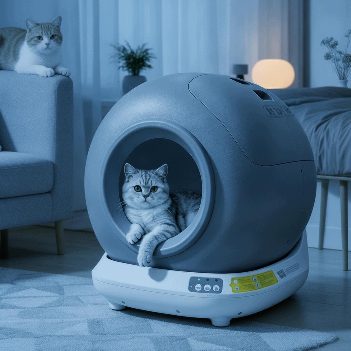 Automated Litter System Box with App Control Electric Gray Eu Plug W Pedal Packaging status original