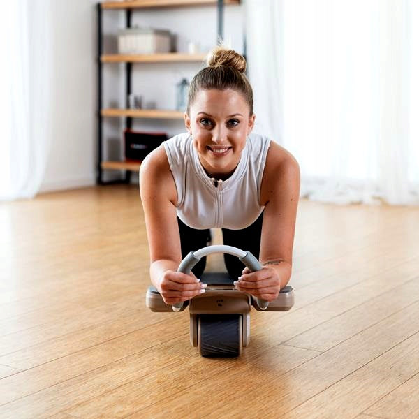 Automatic Abdominal Muscle Exercise Roller ABS Circle with Mat Display Brand HMS