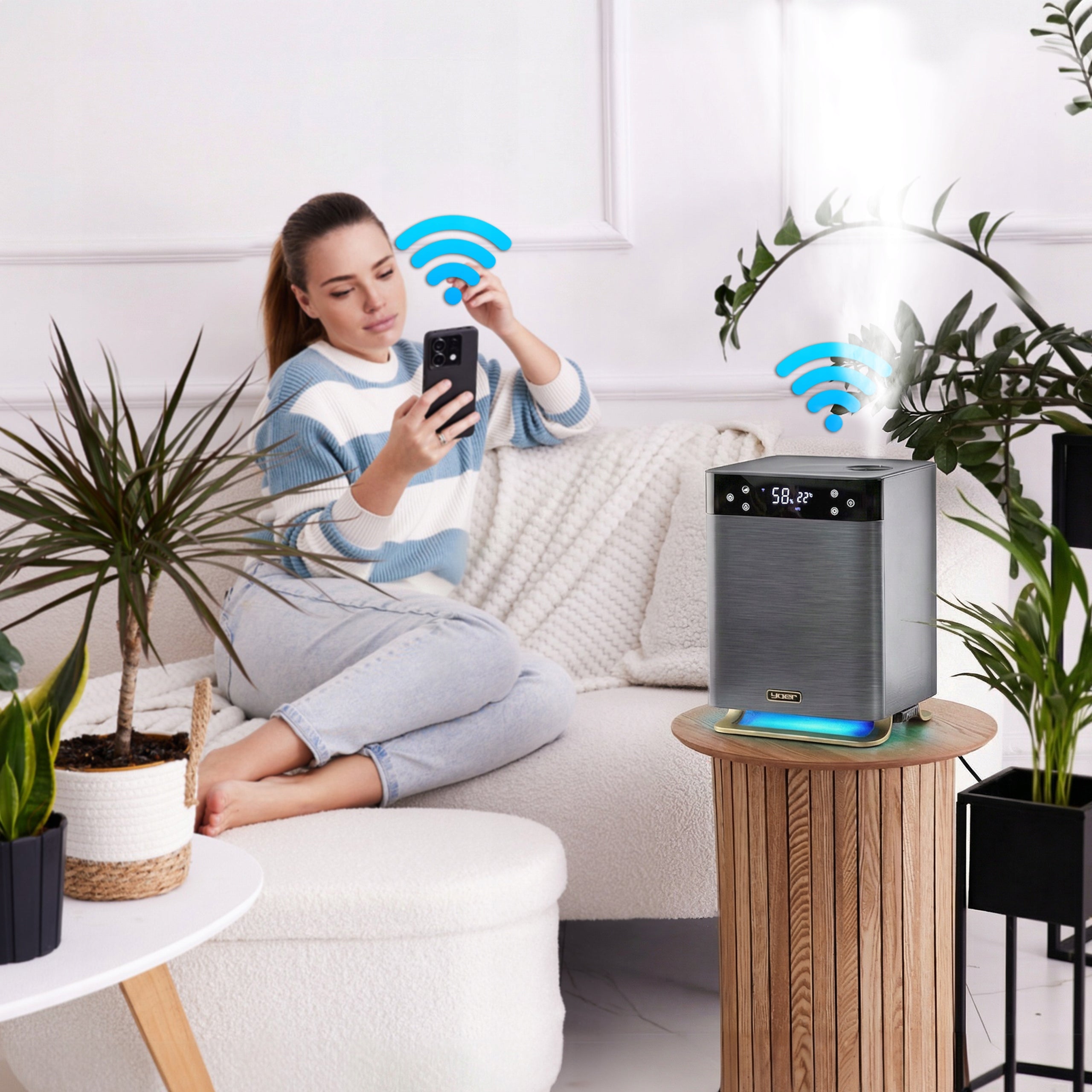 Automatic Air Humidifier Yoer 5in1 Cleans Ionizer + Aromatherapy Brand Yoer