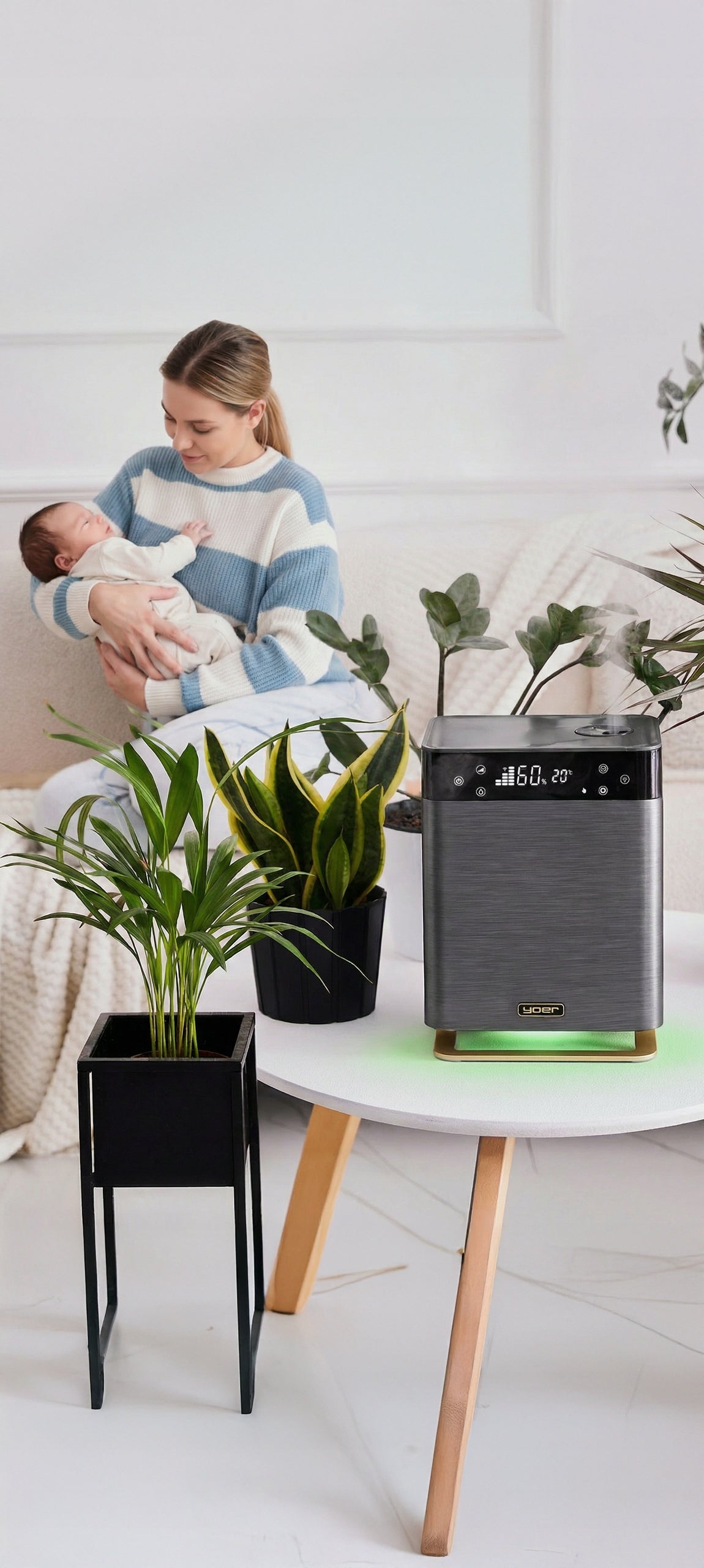 Automatic Air Humidifier Yoer 5in1 Cleans Ionizer + Aromatherapy Packaging status original