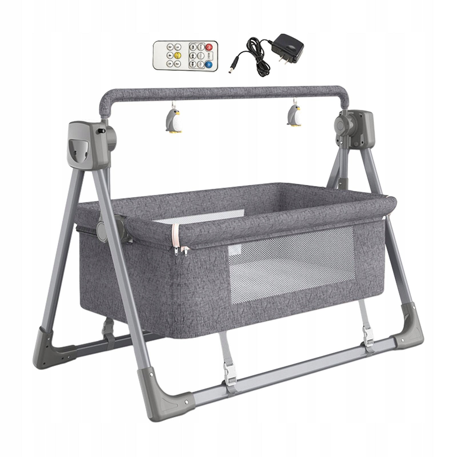 Automatic Baby Cradle Holdiday Gifts Portable Newborn Cradle Foldable grey Brand no brand