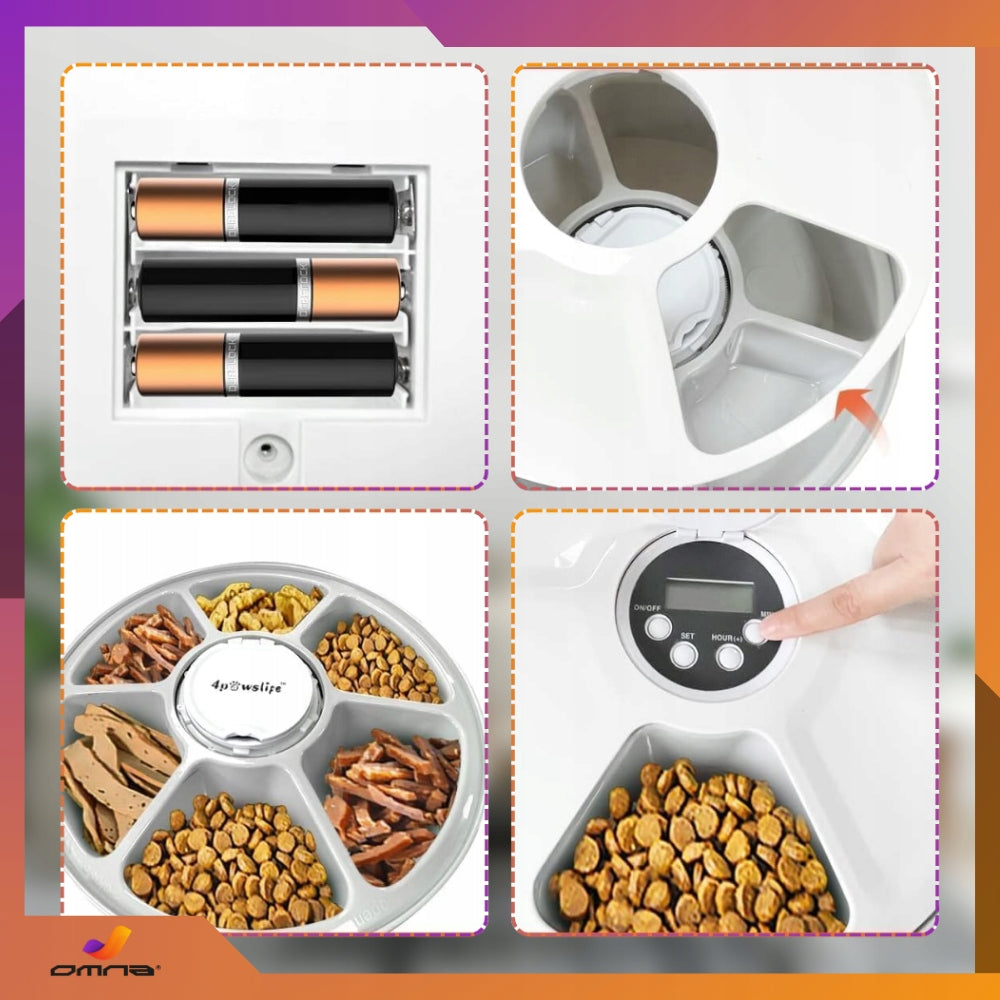 Automatic Cat Food Feeder Rabbit Cat Food Dispenser Bowl Capacity 0.45 l