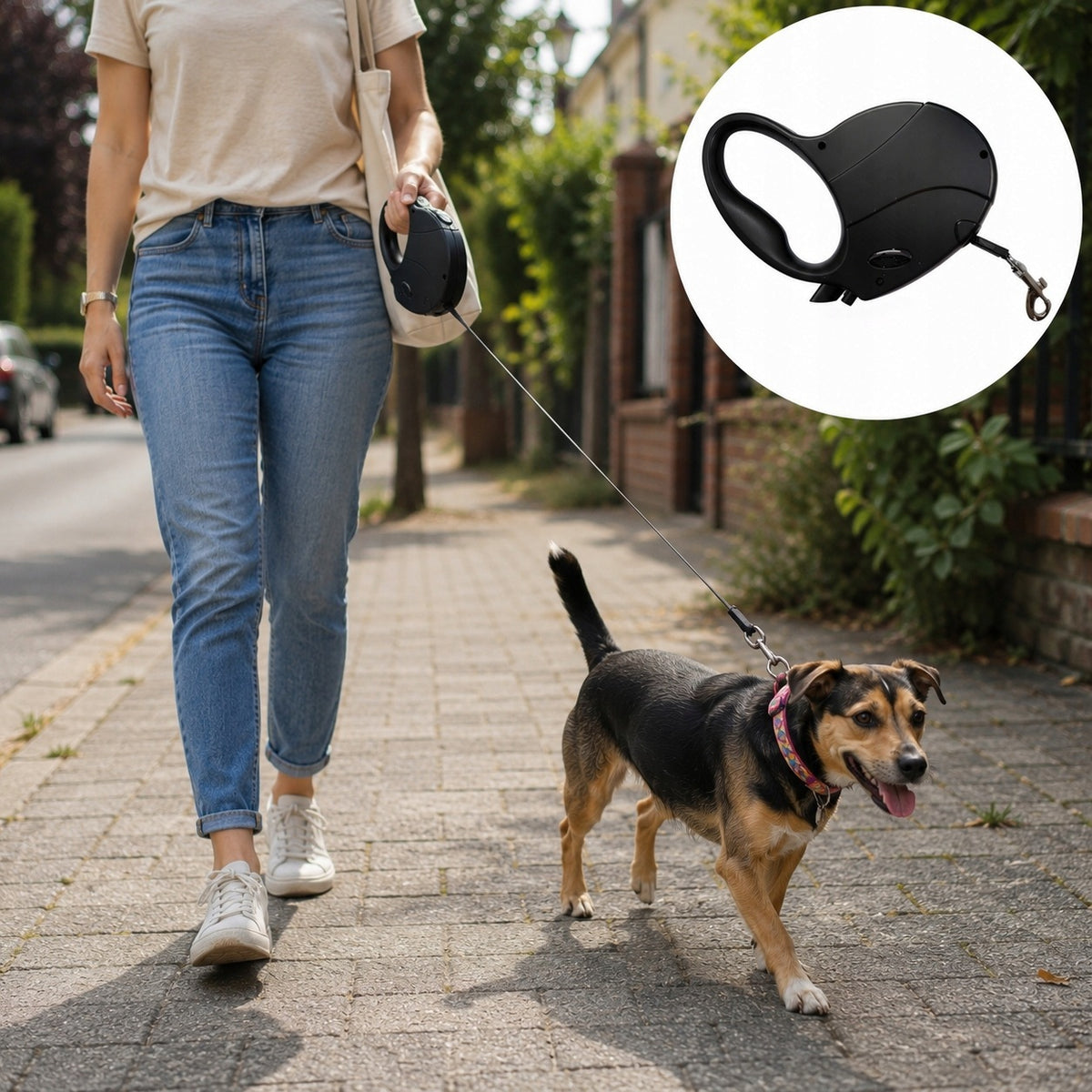 Automatic Dog Leash Long 5 m Lightweight Up to 35 kg Durable Rope 01 Packaging status original