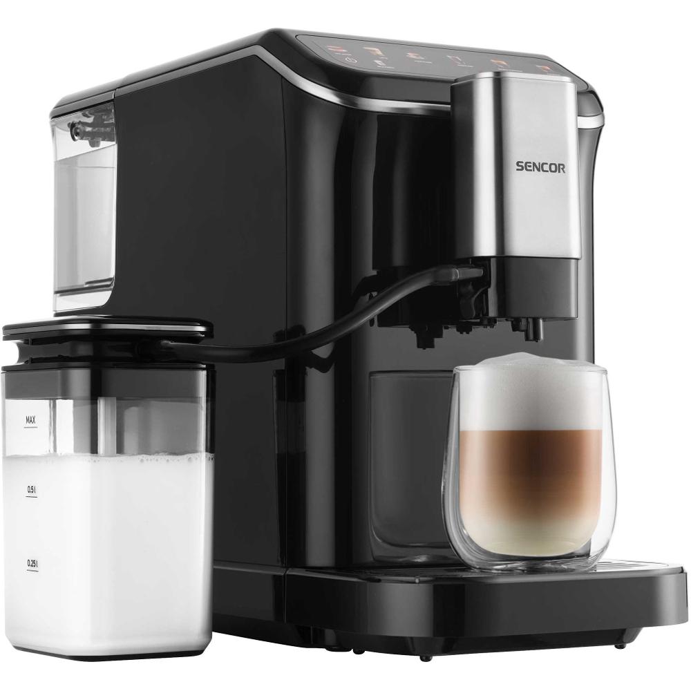 Automatic Espresso Machine for coffee Sencor 1350W 20bar milk frother Manufacturer code SES 8100BK