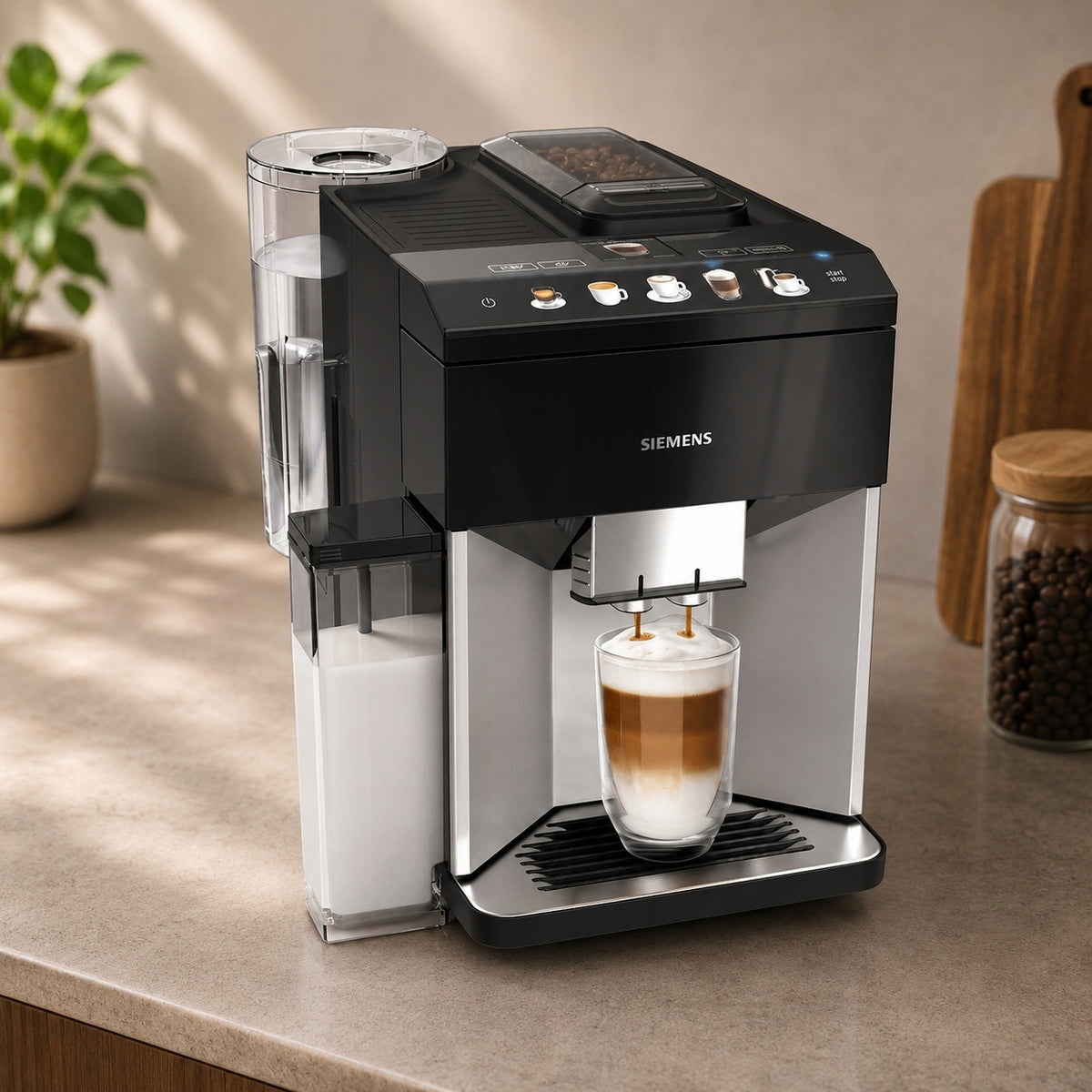 Automatic Express Siemens TQ503R01 EQ500 Ceramic Grinder 15 Bar 1500W Packaging status original