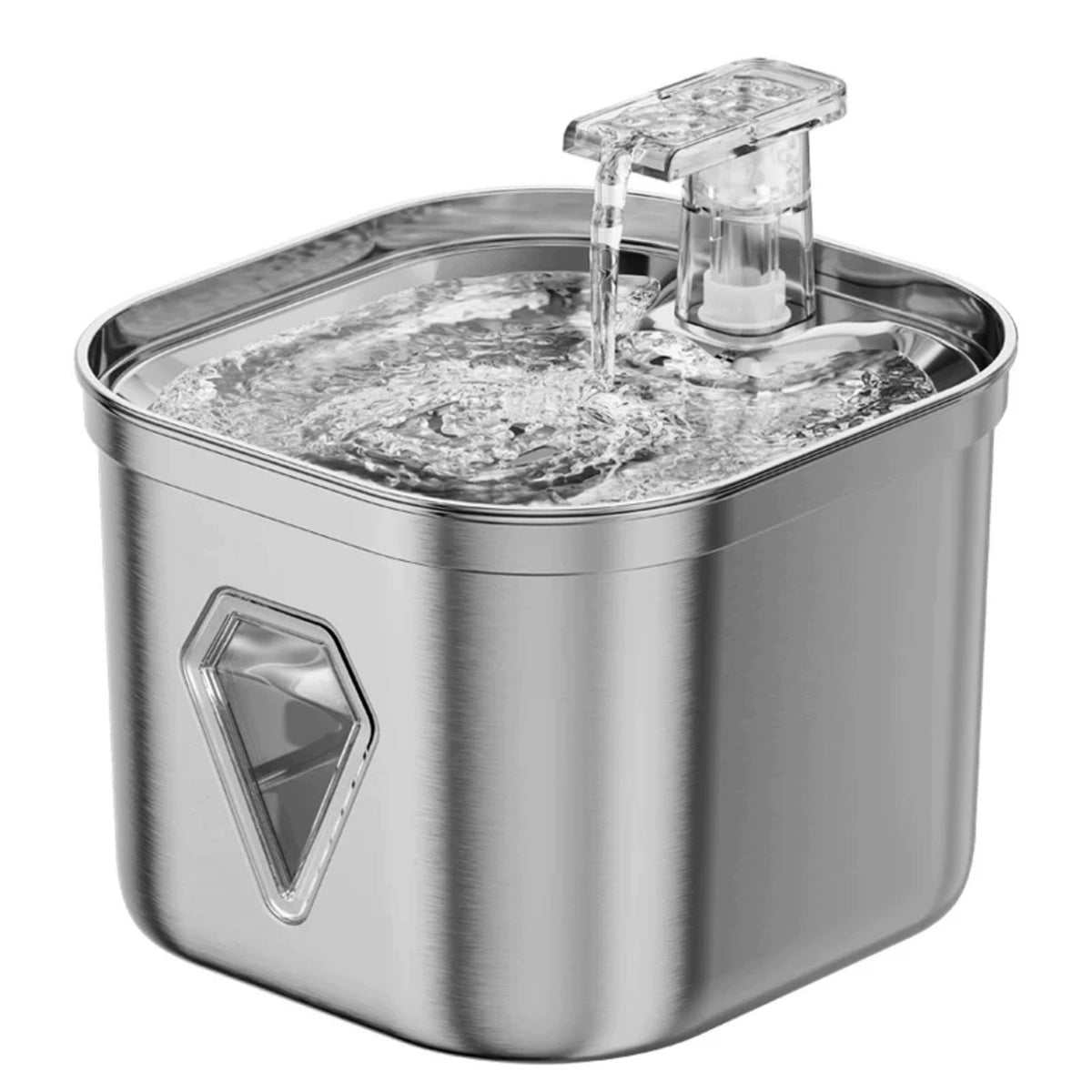 Automatic Fountain for Cat Bowl Stainless Steel Water Indicator 2.2L