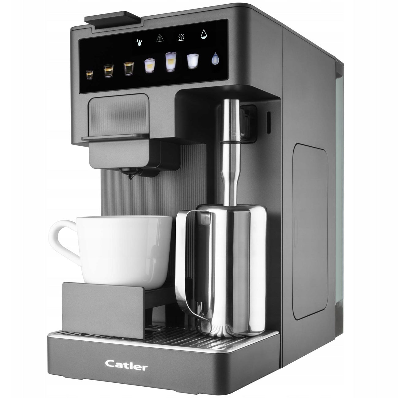 Automatic LCD Pressure Coffee Maker for VARIOUS Capsules+Coffee Ground Brand Catler