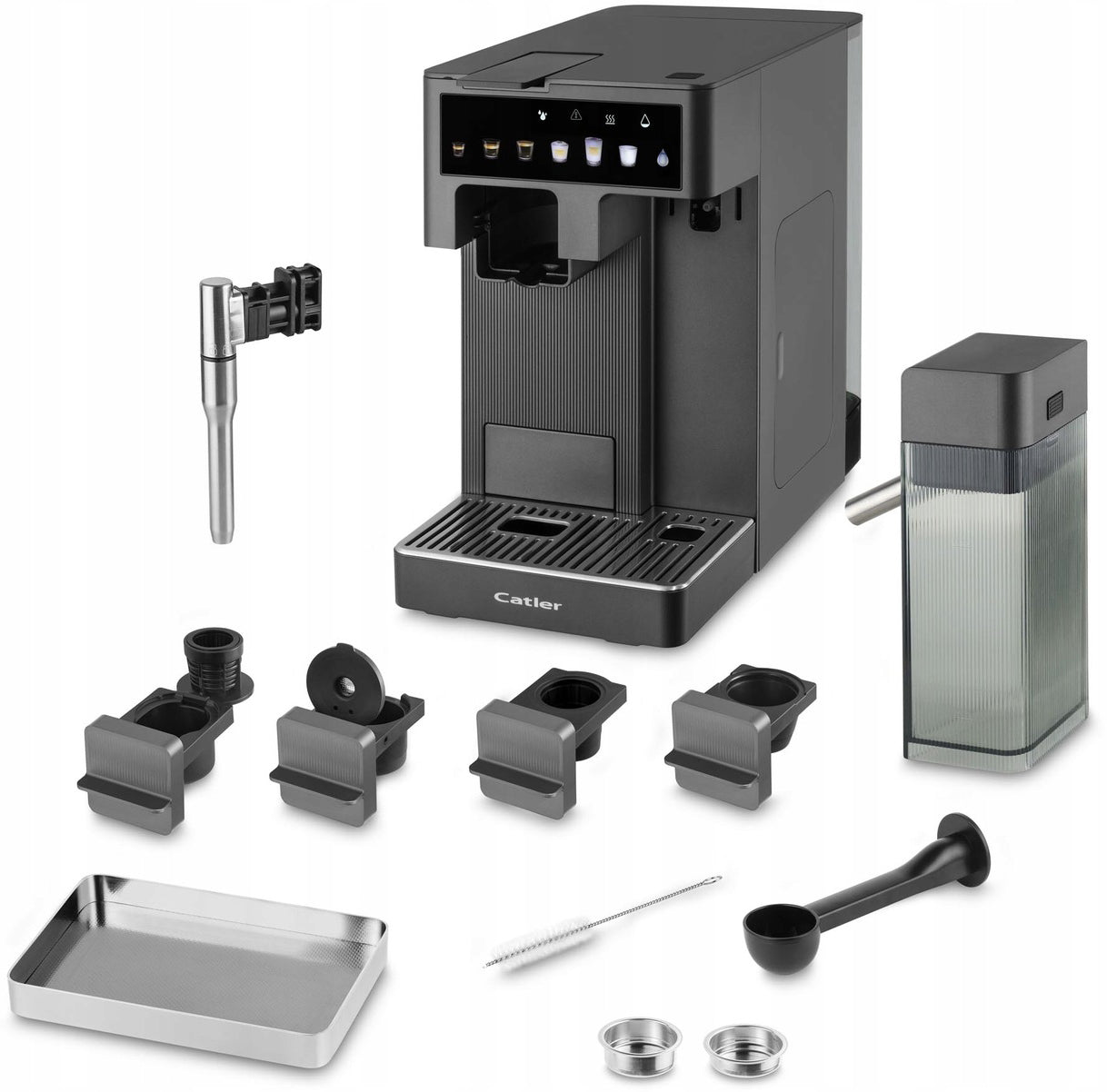 Automatic LCD Pressure Coffee Maker for VARIOUS Capsules+Coffee Ground Manufacturer code ES 750 G