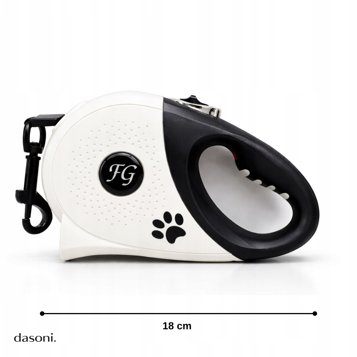 Automatic Lanyard For Dog LED USB Flashlight Strong Tape 5m To 50kg L XL Color white