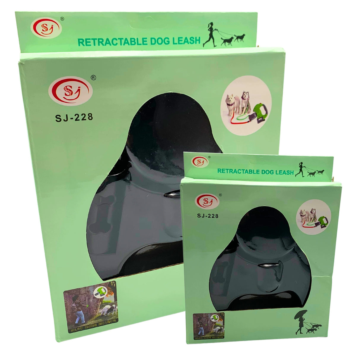 Automatic Lanyard For Two Dogs 3M Double With Flashlight Tape Packaging status original