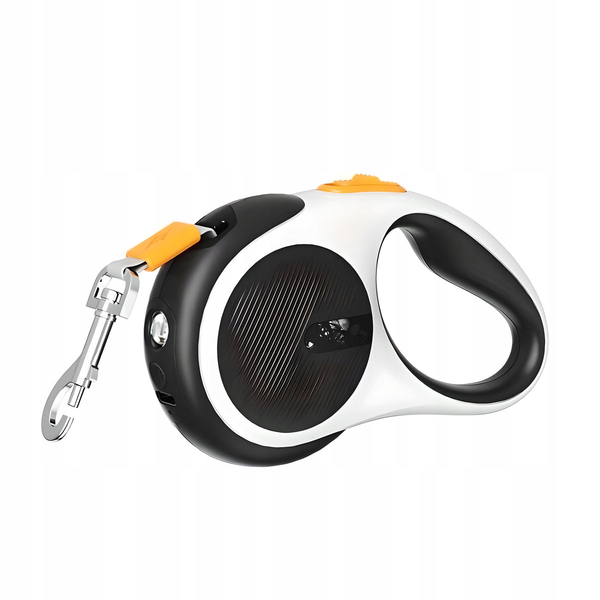 Automatic Lanyard with LED Light 5m Solid Retractable for Dog, Cat White