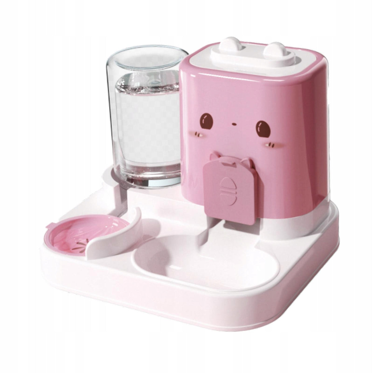 Automatic Pet Feeder Compact Convenient Removable Household Portable Pink Packaging status original