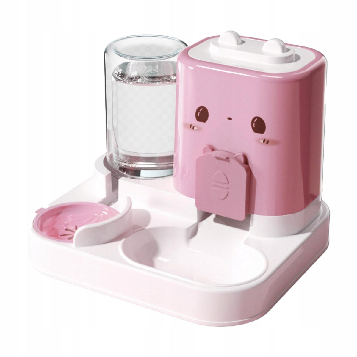 Automatic Pet Feeder Compact Convenient Removable Household Portable Pink