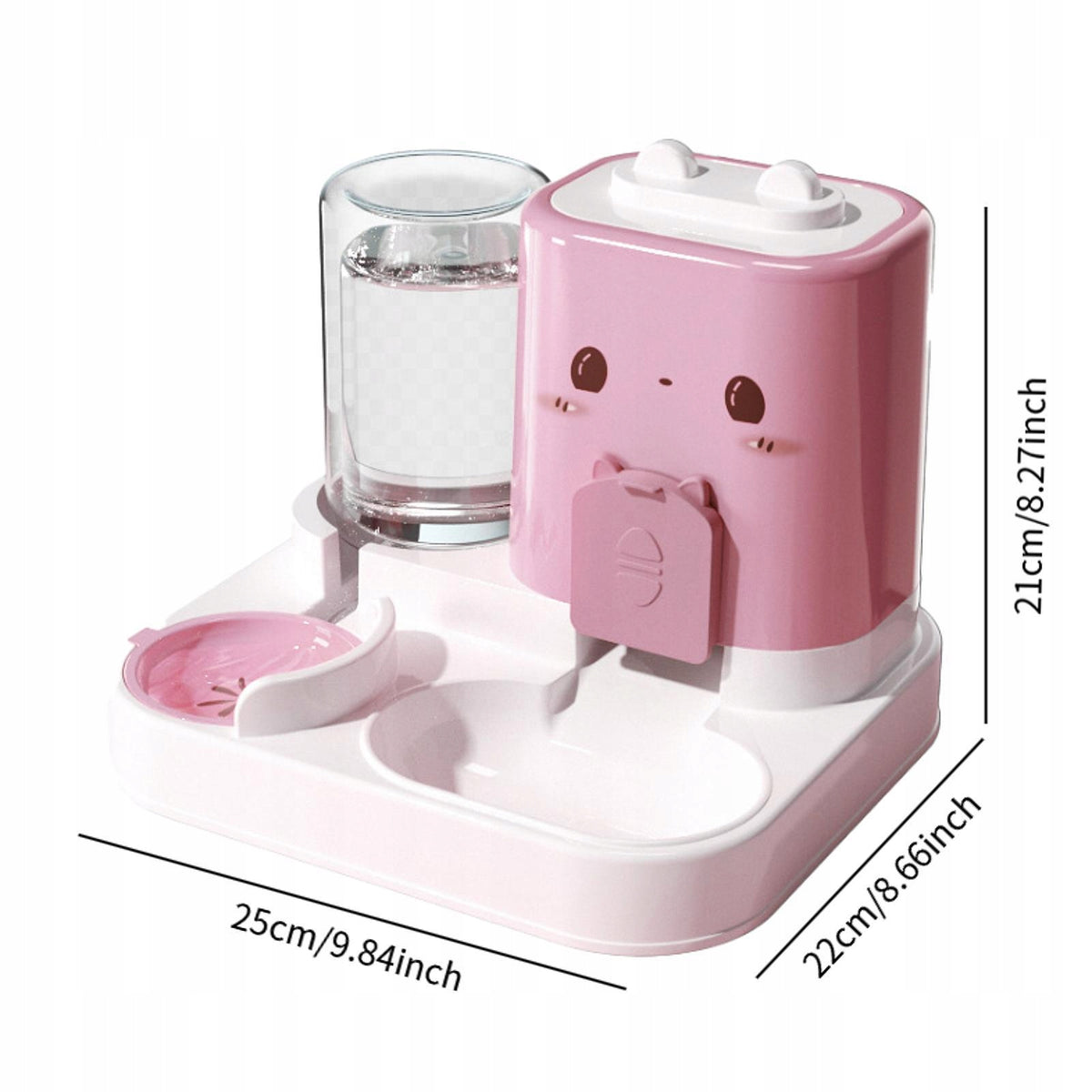 Automatic Pet Feeder Convenient Cats Feeder for Small Animals Kitten Pink Packaging status original