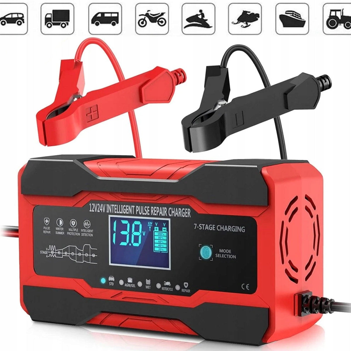 Automatic Rectifier 12V/10A - 24V/5A Regeneration 7-Step Charging