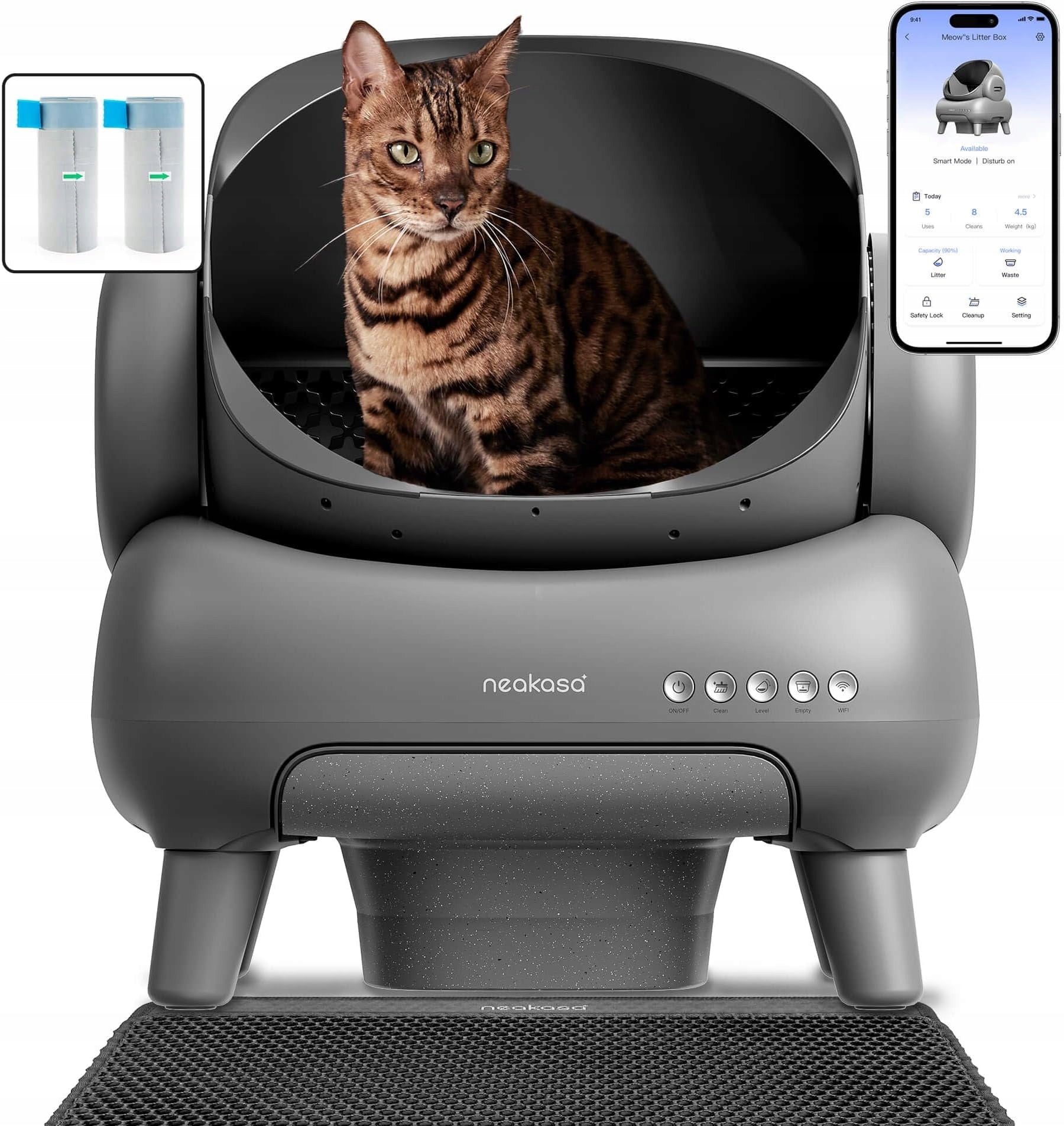 Automatic Self-Cleaning Cuvette for Cat Neakasa M1 App 52W