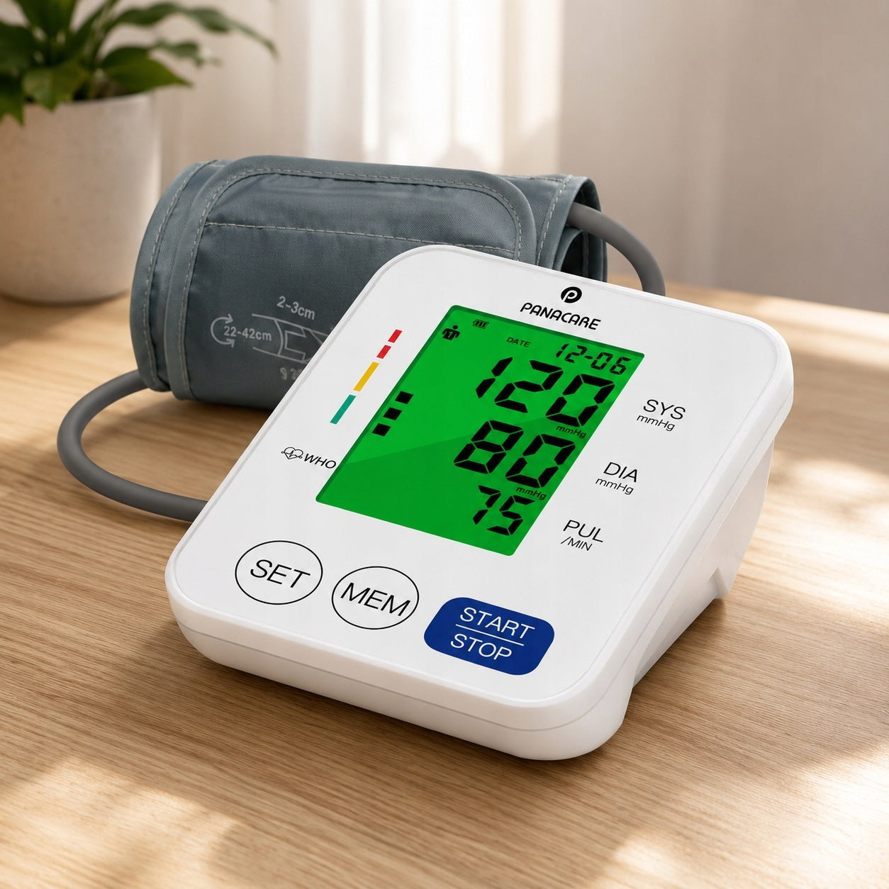 Automatic Shoulder Blood Pressure Monitor 22-42 cm LCD Memory PANACARE White Medical device no