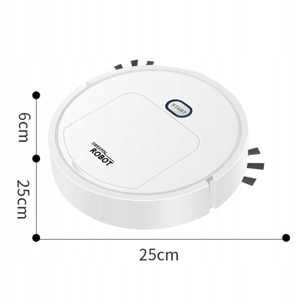Automatic Sweeping Robot 3 in 1 Household Multifunction Mopping Robot White Dominant color not applicable
