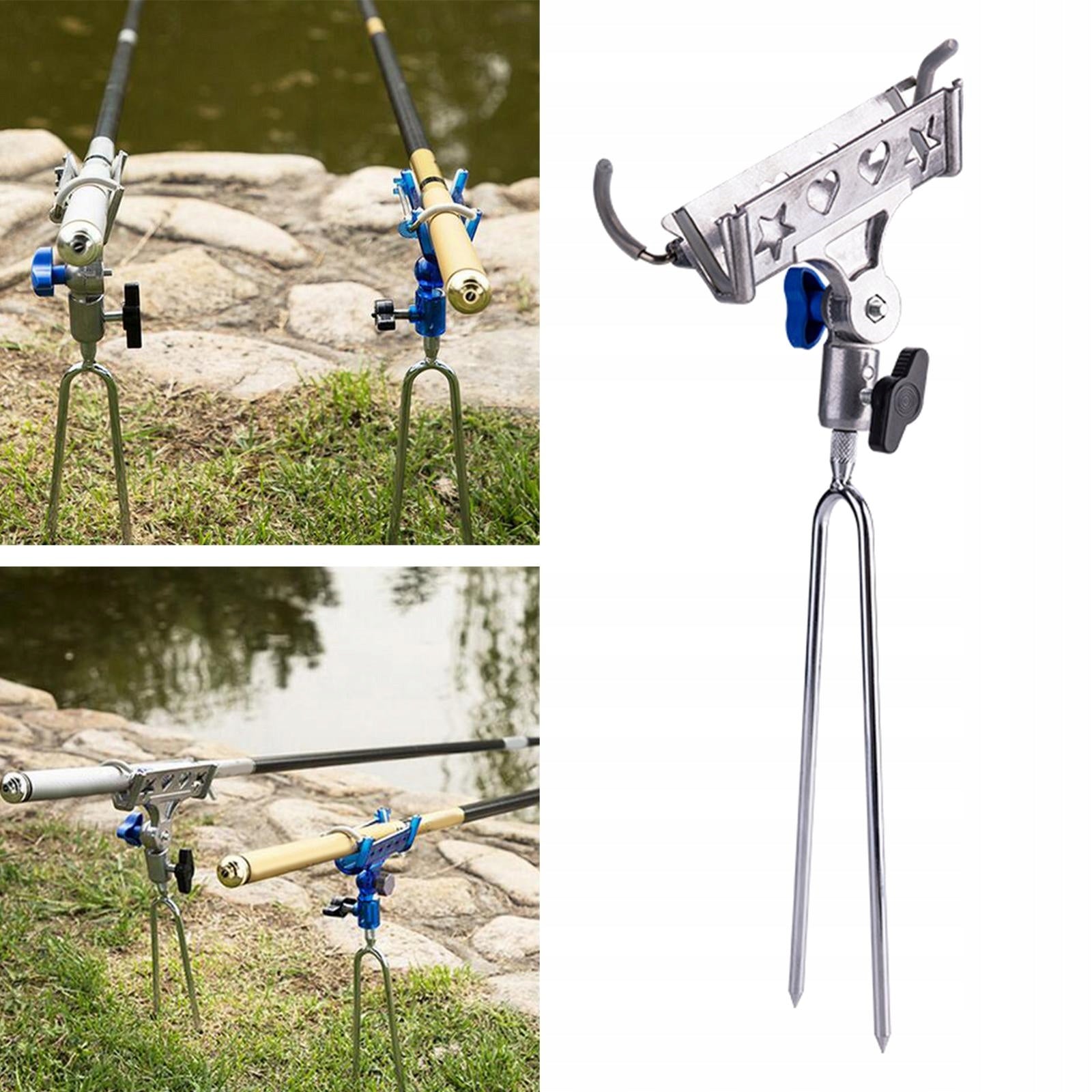 Automatic Travel Fishing Rod Holder Stake Holder A Fish Rod Silver Head Manufacturer code 14166033178