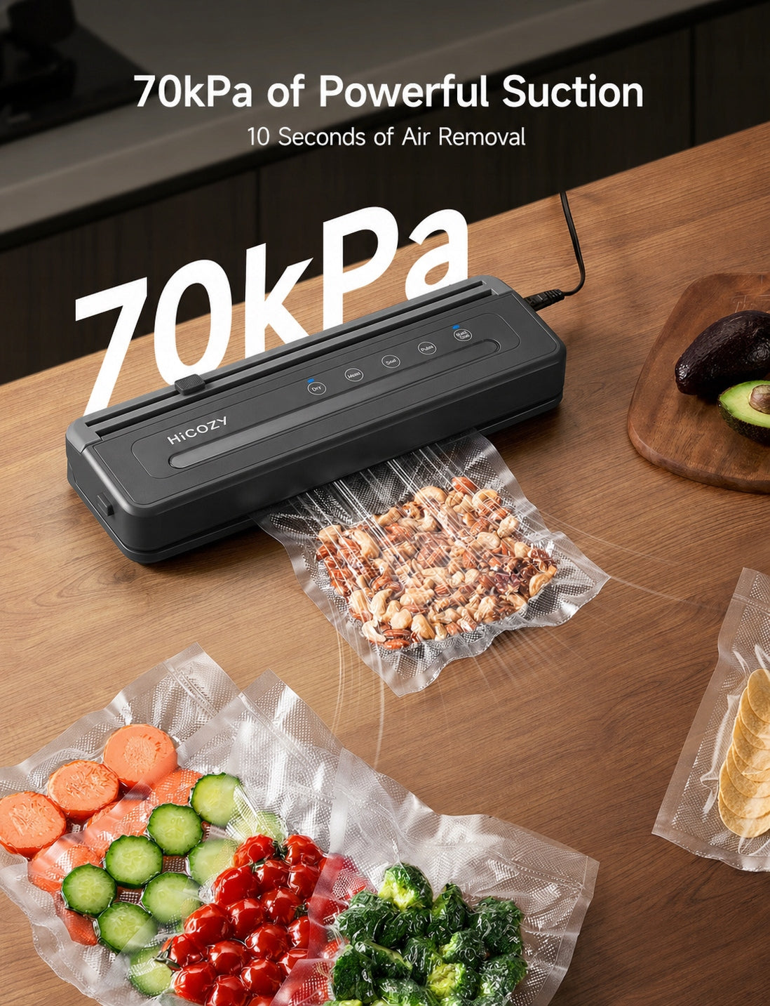 Automatic Vacuum Sealer Powerful Food Sealer Machine 160W + Sealer Bags Brand no brand