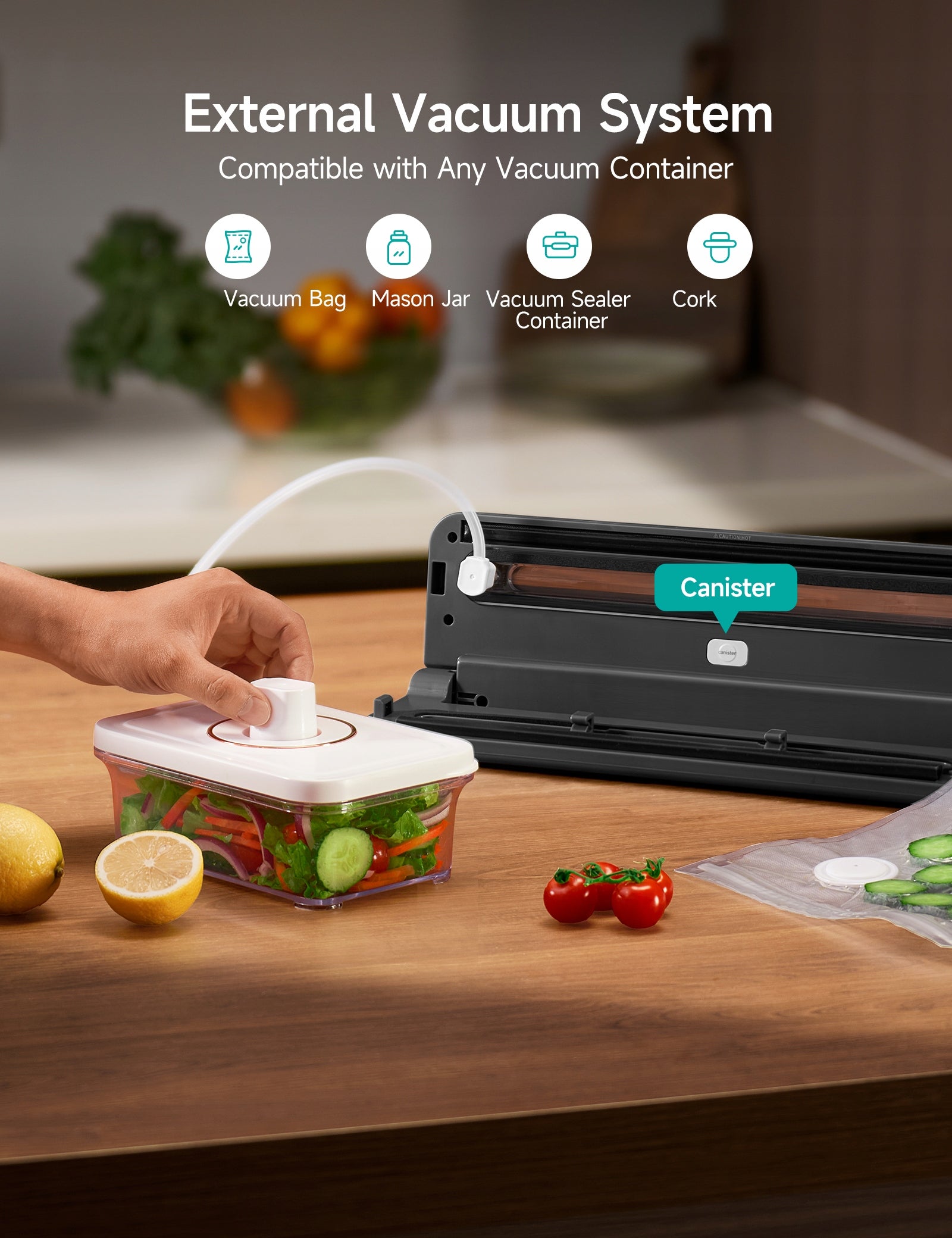 Automatic Vacuum Sealer Powerful Food Sealer Machine 160W + Sealer Bags Power 12 W