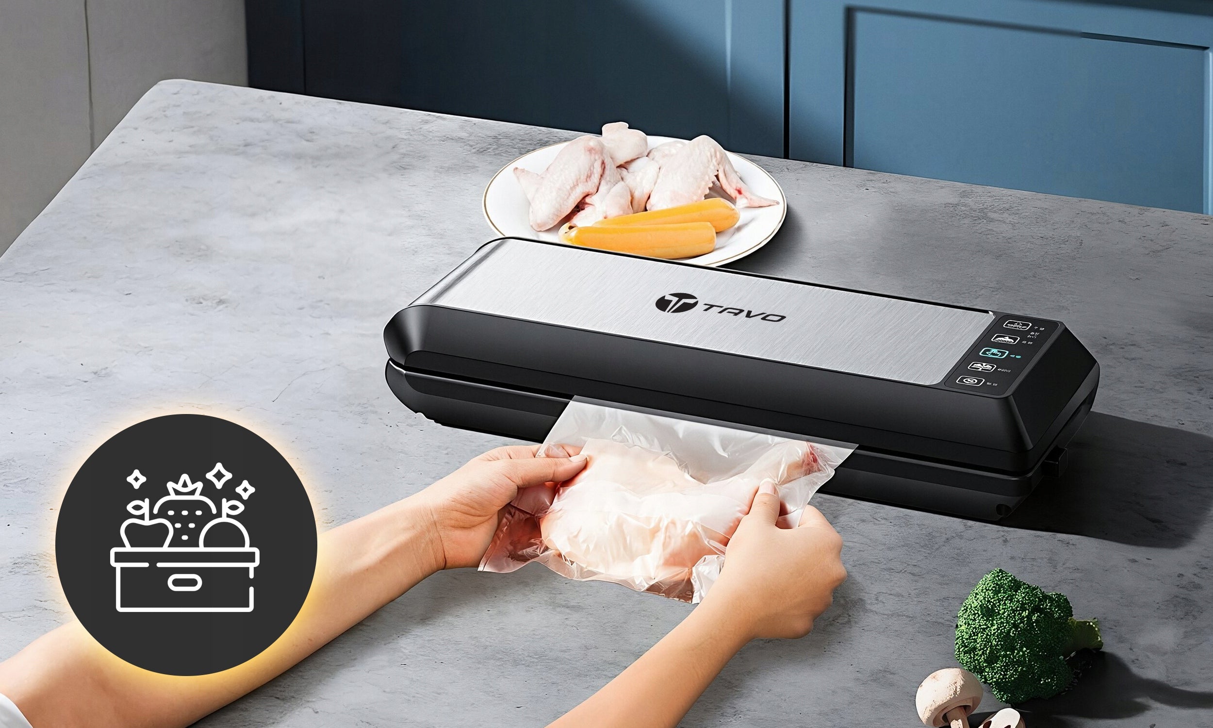 Automatic Welding Machine 200W Vacuum Modes For Food Foil XL Manufacturer code ZGRZEWARKA PRÓŻNIOWA PAKOWARKA 200w TRYBY