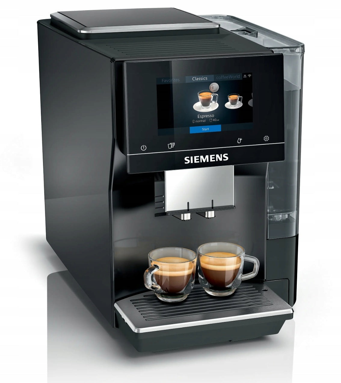 Automatic coffee machine EQ700 classic Piano black SIEMENS TP713R19