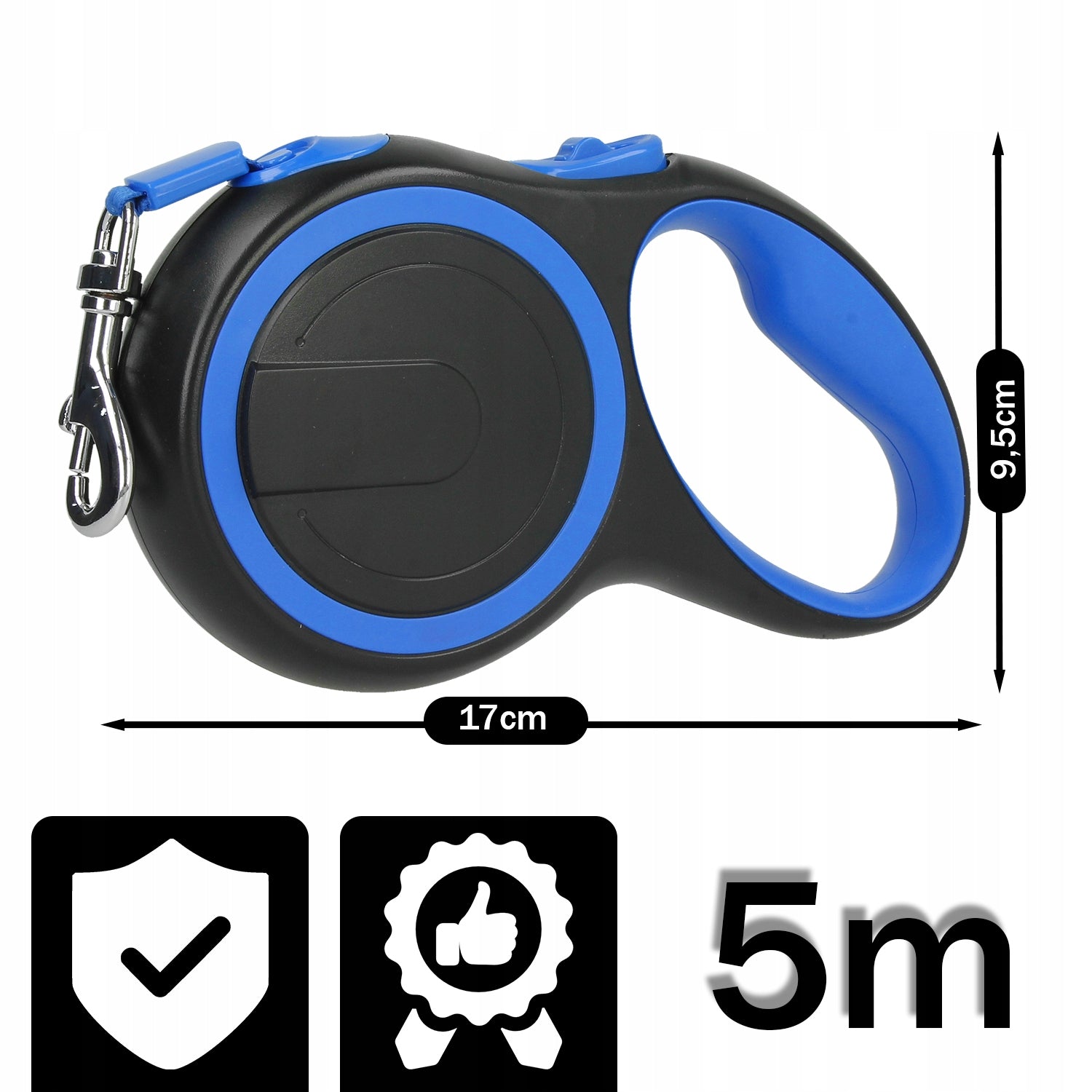 Automatic dog leash 5m lightweight durable up to 20kg Maltese York Brand Stator